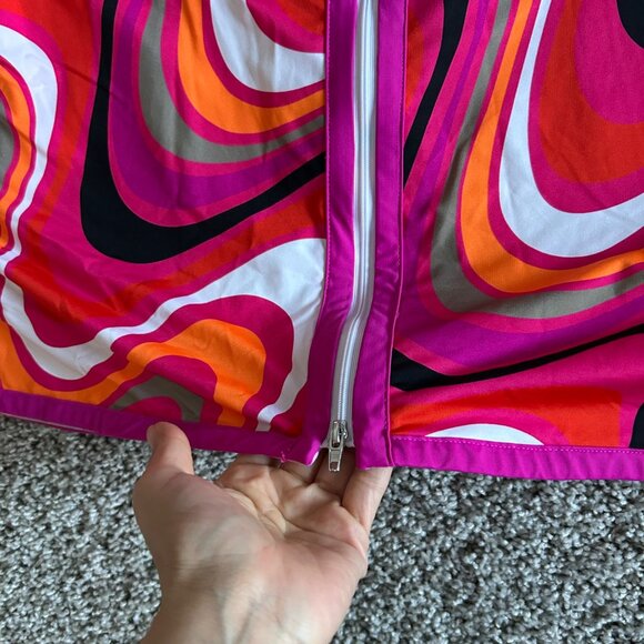 Kinona Colorful Women's Athletic Skort Inner Shorts Size Xl Funky Retro - Picture 2 of 10